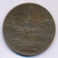 Berán Lajos (1883-1943) ~1931. "Budapesti emlék" kétoldalas bronz emlékérem, hátoldalon gr...