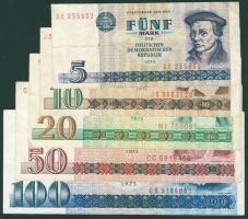 Lengyelország 1982-88. 50Zl, 100Zl, 500Zl, 1000Zl, 5000ZL T:II+ + NDK 1971-75. 5M, 10M, 20M, 50M, 100M T:II,III Összesen 10klf db!