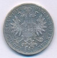 Ausztria 1878. 1Fl Ag "Ferenc József" T:AU,XF
Austria 1878. 1 Florin Ag "Franz Josep...