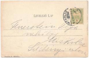 1904 Miskolc, Pannonia kávéház belső. Ferenczi B. kiadása (fl)