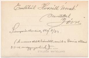 1927 Sampierdarena, AS Roma - Sampdoria 3:1. Focisták csoportképe a meccs előtt, Ging József / Itali...