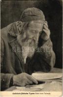 Galizisch-jüdische Typen: Rabi beim Talmud. Verlag E. Schreier / Galician Jewish Rabbi reading the Talmud, Judaica (EK)