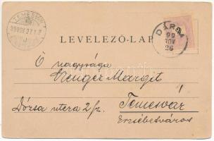 1899 (Vorläufer) Dárda, Fő tér. Rechnitzer Ottokár fénynyomdája / Hauptplatz / main square (kis szak...