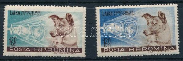 1957 Lajka kutya sor Mi 1684-1685