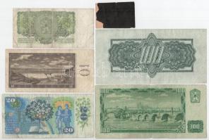 Csehszlovákia 1944-1988. 5K-100K (5xklf) + "Cast-Steel Superfine Round Eyd Sacneedles" pap...