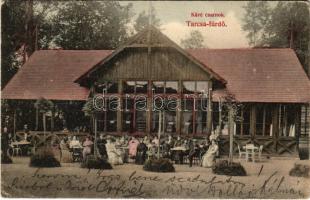 1912 Tarcsafürdő, Bad Tatzmannsdorf; Kávé csarnok. Stern fényképész kiadása / café (EB)