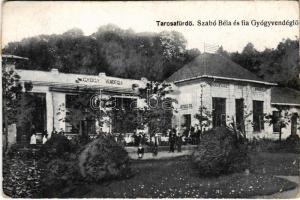 Tarcsafürdő, Bad Tatzmannsdorf; Szabó Béla és fia gyógyvendéglő, kávéház és cukrászda. Blasy Gusztáv kiadása / spa restaurant, café and confectionery (EB)