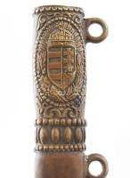 Horthy repülős tiszti tőr hüvelye, bronz, jelzés nélkül, korának megfelelő, jó állapotban, h: 24 cm