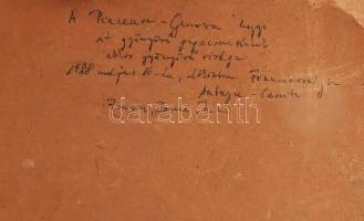 Conrad Gyula (1877-1959): Halásztanya, színezett rézkarc, papír, jelzett, kartonra kasírozva, foltos...