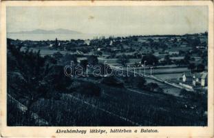 1937 Ábrahámhegy, szőlőhegy, háttérben a Balaton (EK)