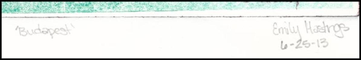 Emily Hastings (-): Budapest. Színes rézkarc, papír, jelzett, művészpéldány AP jelzéssel, 14,5x21 cm