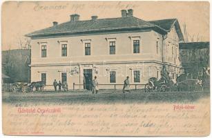 1902 Oravica, Oravita; pályaudvar, vasútállomás, pályaház. Gross Gyula kiadása / railway station (fl)