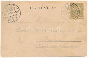 1902 Oravica, Oravita; pályaudvar, vasútállomás, pályaház. Gross Gyula kiadása / railway station (fl...