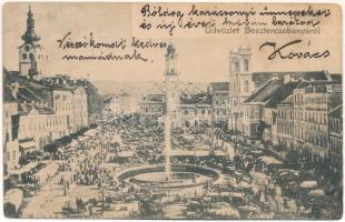 1906 Besztercebánya, Banská Bystrica; piac / market (r)