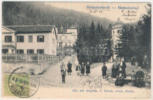 1904 Herkulesfürdő, Baile Herculane; Görög keleti templom, Villa Diecesana / Greek Orthodox church. TCV card (EK)