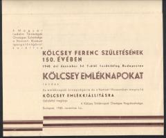1940 Meghívó a Kölcsey napok emlékünnepségre. 8 p
