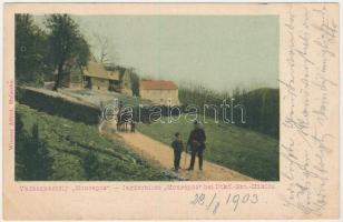 1903 Detrekőszentmiklós, Blasenstein-Sankt-Nikolaus, Plavecky Mikulas; Vadászkastély "Monrepos". Wiesner Alfréd kiadása / Jagdschloss Monrepos / hunting castle (EB)