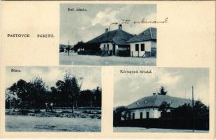 1935 Ipolypásztó, Pásztó, Pastovce; Református iskola, Posta, Körjegyzői hivatal / Calvinist school, post office, notary's office (b)