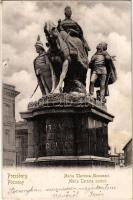 1900 Pozsony, Pressburg, Bratislava; Mária Terézia szobor / monument (fl)