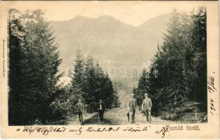 1904 Tusnád-fürdő, Baile Tusnad; Régi ország út. Brunner Lajos kiadása / old road (fa)