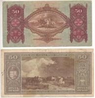 1932. 50P "D 146 087611" + 1945. 50P "D 006 057804" T:F,VG 
Adamo P14, P15