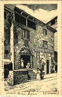 1928 Lovran, Laurana, Lovrana; St. Georgshaus / old town villa, Vinzenz Blaschke's shop
