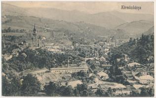 1919 Körmöcbánya, Kremnitz, Kremnica; látkép. Ritter Sándor kiadása / general view (ázott sarkak / wet corners)