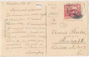 1919 Körmöcbánya, Kremnitz, Kremnica; látkép. Ritter Sándor kiadása / general view (ázott sarkak / w...