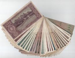 Vegyes 35db-os, nagyrészt inflációs pengő bankjegy tétel T:F,VG