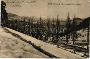 1915 Selmecbánya, Banská Stiavnica; A zólyomi hegylánc télen. Joerges kiadása. Ifj. Farkas Jenő amatőr felvétele / mountain range in winter (fa)