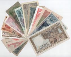 14db-os vegyes, nagyrészt külföldi bankjegy tétel, közte Peru, Uganda, Görögország stb. T:F,VG
14pc...