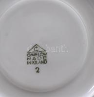 Cmielow lengyel retro teás készlet, aranyozott, jelzett, hibátlan, hat személyes, egy csésze hiányzi...