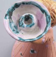 Azonosítatlan jelzéssel :Angyalka Festett, mázas kerámia, jelzett, hibátlan 12 cm