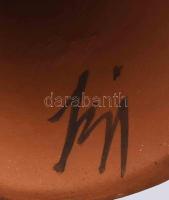 Azonosítatlan jelzéssel :Angyalka Festett, mázas kerámia, jelzett, hibátlan 12 cm