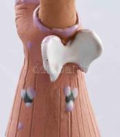 Azonosítatlan jelzéssel :Angyalka Festett, mázas kerámia, jelzett, hibátlan 12 cm