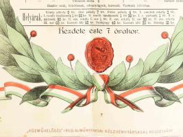 1892 Kolozsvár, a Nemzeti Színház díszelőadása Katona József születésének századik évfordulóján, pla...