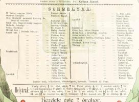 1892 Kolozsvár, a Nemzeti Színház díszelőadása Katona József születésének századik évfordulóján, pla...