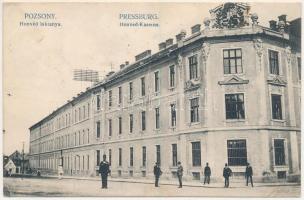 1914 Pozsony, Pressburg, Bratislava; Honvéd laktanya. Kaufmann kiadása / Kaserne / military barracks (EK)