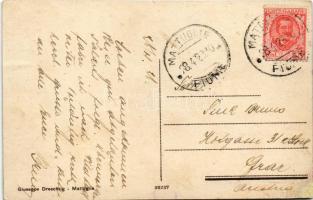 1923 Abbazia-Mattuglie, Opatija-Matulji; Stazione / railway station, locomotive, train / vasútállomá...