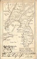 1904 Original Japanische, Generalstabs - Karte. Pantschere, Krakehler-Bai, Gelber Meer / Korea map, Korea Bay (tear)