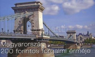 2009. 200Ft első napi veret, sorszámozott "07554" díszcsomagolásban + 2006. 200Ft "FB" "Búcsú a 200Ft-os bankjegytől" T:UNC