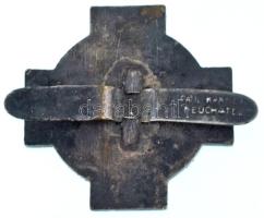 Svájc 1929. "TV Gipf-Oberfrick zászlószentelés 1913-1929" ezüstözött bronz jelvény "P...