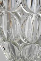 Retró design üvegváza, apró csorbákkal, m: 25 cm