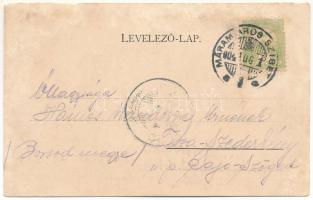 1904 Máramarossziget, Sighetu Marmatiei; Közös hadsereg kaszárnyája és udvara. Kaufman Ábrahám kiadá...