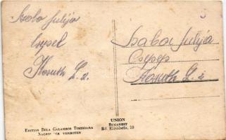 Temesvár, Timisoara; Teatrul Comunal / színház, villamos. Béla Galambos kiadása / theatre, tram (Rb)