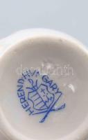 Herendi virágmintás kisváza. Jelzett, kézzel festett, hibátlan, m: 9,5 cm