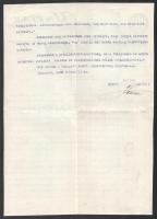 1929 Tátra teherautó Unitas automobil ipari és kereskedelmi rt. fejléces számla