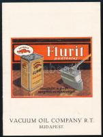 cca 1930 Flurit padlóolaj, Vacuum oil company reklám nyomtatvány 8 p.