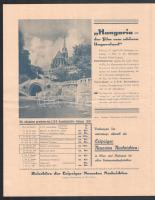cca 1930 Budapesti utazást reklámozó képes nyomtatvány 4p