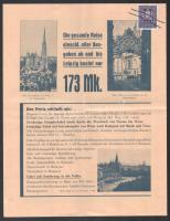 cca 1930 Budapesti utazást reklámozó képes nyomtatvány 4p